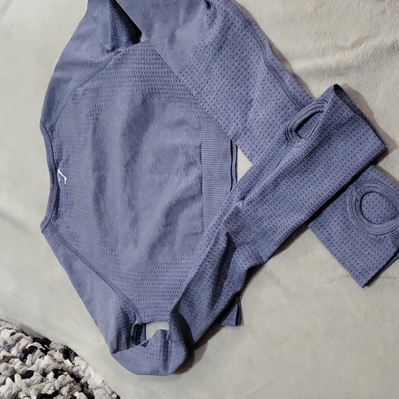 Gymshark Vital Crop Top - Evening Blue Marl - Picture 10 of 11